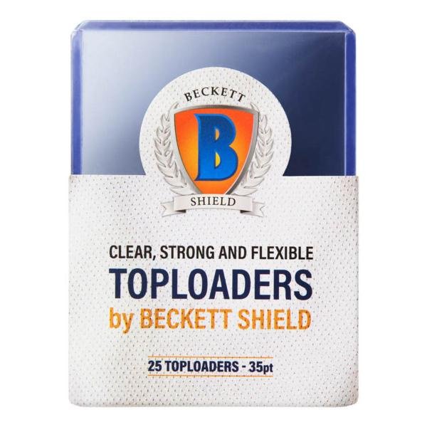 25x Toploader 35pt Regular Clear - Beckett Shield