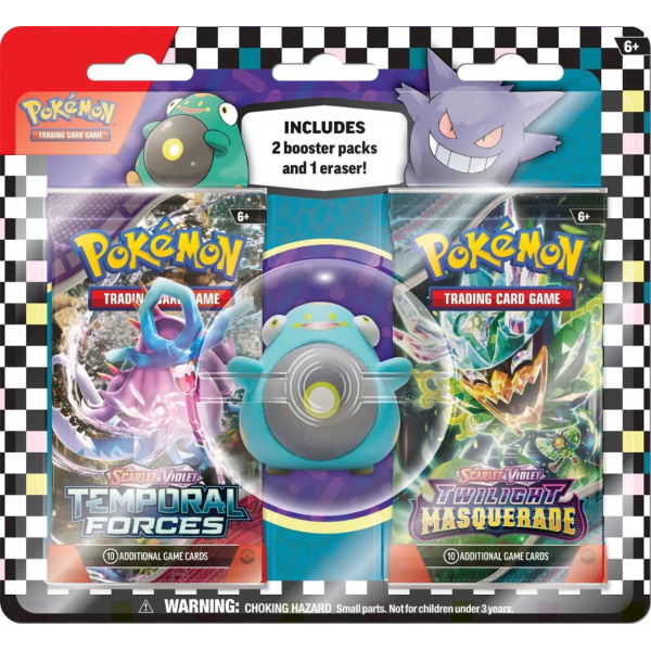 Coffret 2 Boosters + Gomme Ectoplasma/Amphibidou - FR - Pokémon – Image 2