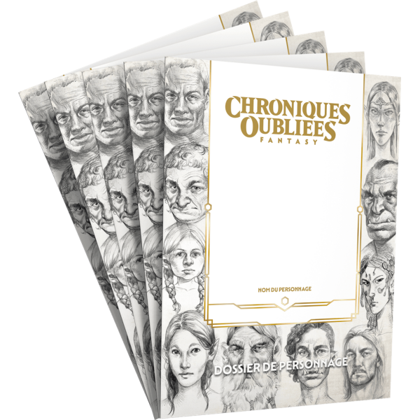 Chroniques Oubliées Fantasy 2°Edition - Pack de 5 dossiers de personnages