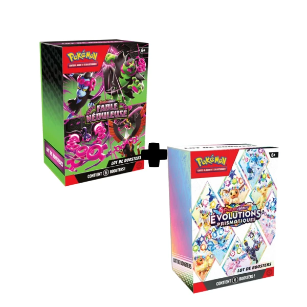 Bundle 8.5 Evolutions Prismatiques + Bundle 6.5 Fable Nébuleuse - FR - Pokémon