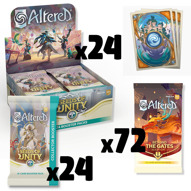 Pack 24 Displays FR + 24 Boosters Collectors FR + 72 Boosters KS EN + Sleeves - Altered