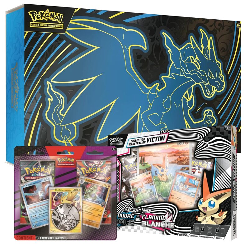 Bundle UPC ME02 Flammes Fantasmagoriques + Coffret Victini + Duo Pack Octobre 2025 - FR - Pokémon